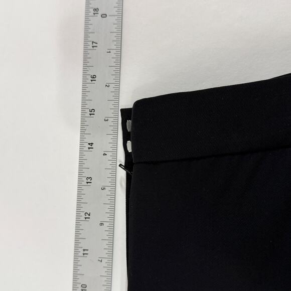 COS Womens Wide Leg Wool Blend Trouser Pants Cropped Pleated US14 Black - Picture 9 of 10